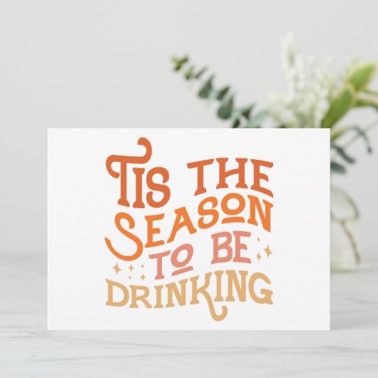 Dit is het seizoen dat Grappig Vakantie Ontwerp Dr Kaart (Staand voorkant)