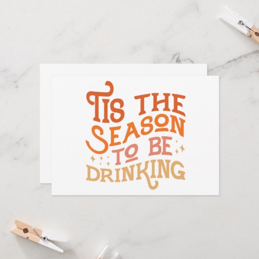 Dit is het seizoen dat Grappig Vakantie Ontwerp Dr Kaart (Voorkant / Achterkant in situ)