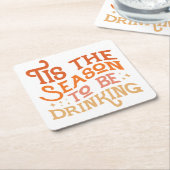 Dit is het seizoen dat Grappig Vakantie Ontwerp Dr Kartonnen Onderzetters (Schuin)