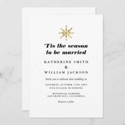 Dit is het seizoen dat iedereen in één bruiloft mo kaart (Voorkant / Achterkant)