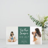 'Dit is het seizoen dat je een vrolijk feestelijke Feestdagenkaart (Staand voorkant)