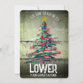 Dit is het seizoen dat uw verwachtingen verlaagt R Feestdagenkaart (Voorkant)