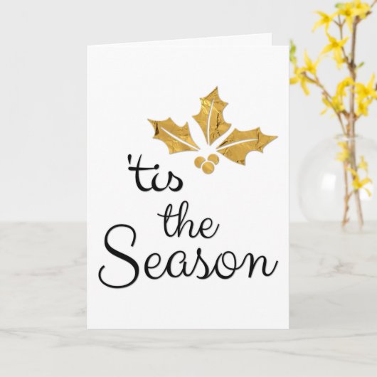 Dit is het seizoen, de feestdag, de zwarte en de g kaart (Gele Bloem)