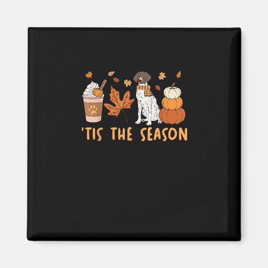 Dit is het seizoen Duitse kortharige hond Herfst p Magneet (Voorkant)