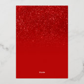 Dit is het seizoen Elegant kerstfeest Folie Uitnodiging (Achterkant)