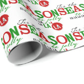 Dit is het seizoen Fa La La Wrapping Paper Cadeaupapier (Rol Hoek)