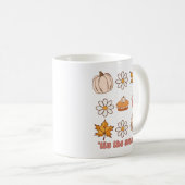 Dit is het seizoen Fall Leaves, Pie & Pumpkin grap Koffiemok (Voorkant rechts)