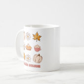 Dit is het seizoen Fall Leaves, Pie & Pumpkin grap Koffiemok (Voorkant links)