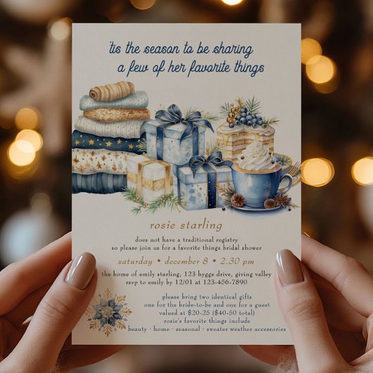 Dit is het seizoen Favoriete dingen Vrijgezellenfe Kaart