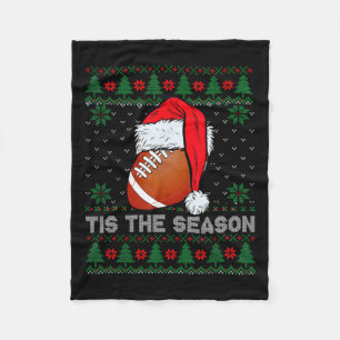 Dit is het seizoen Football Funny Christmas Santa Fleece Deken