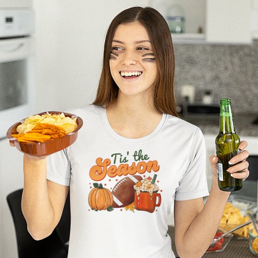 Dit is het seizoen Football Latte Pumpkin T-shirt