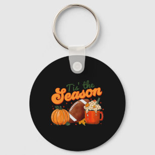 Dit is het seizoen Footbyll Herfst Thanksgiving Sleutelhanger