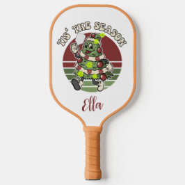 Dit is het seizoen. Funny Pickleball Gezegde Kerst Paddle