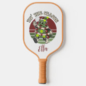 Dit is het seizoen. Funny Pickleball Gezegde Kerst Pickleball Paddle (Achterkant)