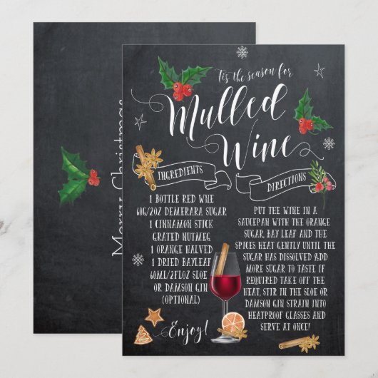 Dit is het seizoen glühwein kerstkaart (Voorkant / Achterkant)