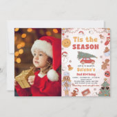 Dit is het seizoen Groovy Christmas Birthday Photo Kaart (Voorkant)