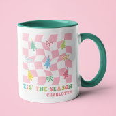 Dit is het seizoen Groovy Pink Coquette Kerstnaam Mok
