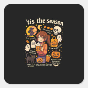 Dit is het seizoen Halloween Anime Icons Herfst De Vierkante Sticker