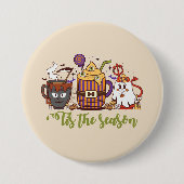 "Dit is het seizoen Halloween koffie Ronde Button 7,6 Cm (Voorkant)