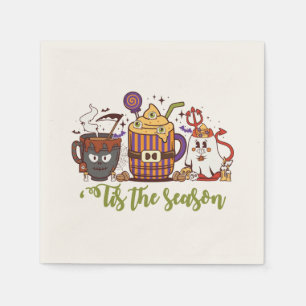 "Dit is het seizoen Halloween koffie Servet