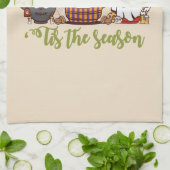 "Dit is het seizoen Halloween koffie Theedoek (Gevouwen)