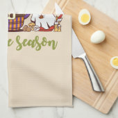 "Dit is het seizoen Halloween koffie Theedoek (Quarter Fold)