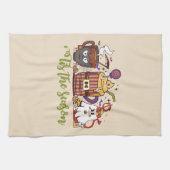 "Dit is het seizoen Halloween koffie Theedoek (Horizontaal)