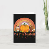 Dit is het seizoen Halloween Pumpkin Coffee Footba Kaart (Voorkant)