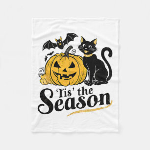 Dit is het seizoen Halloween vleermuizen pompoen H Fleece Deken