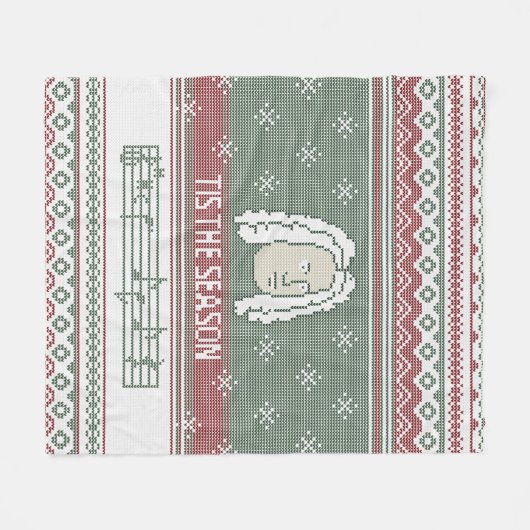 Dit is het seizoen Handel Messiah faux-messt Fleece Deken (Voorkant (Horizontaal))