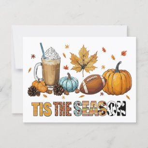 Dit is het seizoen Herbstzeit mit Football und Kaf Briefkaart