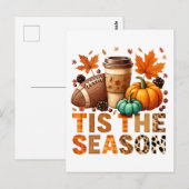 Dit is het seizoen Herbstzeit mit Football und Kaf Briefkaart (Voorkant / Achterkant)