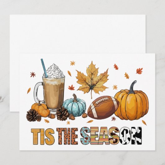 Dit is het seizoen Herbstzeit mit Football und Kaf Kaart (Voorkant / Achterkant)