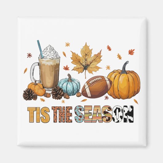 Dit is het seizoen Herbstzeit mit Football und Kaf Magneet (Voorkant)