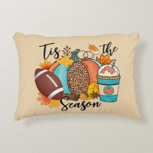 'Dit is het seizoen - Herfst, Football en pompoenk Accent Kussen