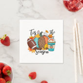 'Dit is het seizoen - Herfst, Football en pompoenk Servet (Insitu)