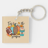 'Dit is het seizoen - Herfst, Football en pompoenk Sleutelhanger (Achterkant)