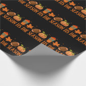 Dit is het seizoen Herfst herfst Halloween Cadeaupapier (Hoek)