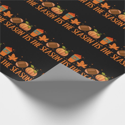 Dit is het seizoen Herfst herfst Halloween Cadeaupapier (Hoek)