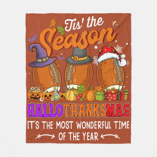 'Dit is het seizoen herfst Herfst Thanksgiving Foo Fleece Deken (Voorkant)