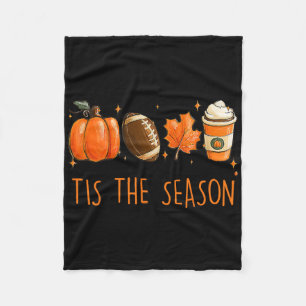 Dit is het seizoen Herfst Herfst Voetbal Pompoen K Fleece Deken