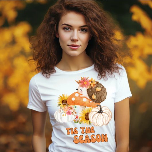 Dit is het seizoen Herfst Pompoen Bloemen Herfst T-shirt