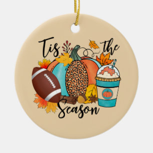 Dit is het seizoen   HERFST   Rugby Keramisch Ornament