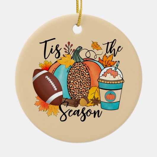 Dit is het seizoen | HERFST | Rugby Keramisch Ornament (Voorkant)