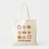 Dit is het seizoen Herfstbladeren, pompoenen en bl Tote Bag (Voorkant)