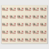 Dit is het seizoen hockey wintersport vakantie cadeaupapier (Vlak)