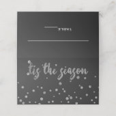 Dit is het seizoen Holiday Glam Silver Confetti Es Plaatskaartje (Buitenkant ongevouwen)