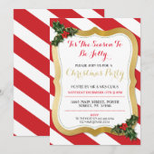 Dit is het seizoen Holly Christmas Party uitnodigi Kaart (Voorkant / Achterkant)