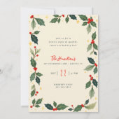 Dit is het seizoen Holly Holiday Party Nodig Kaart (Achterkant)