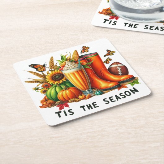 Dit is het seizoen kartonnen onderzetters (Schuin)